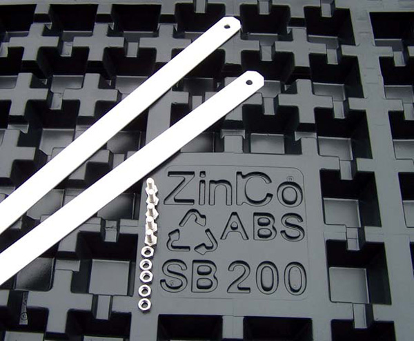 Solarbasis SB 200, Alu-Flachbandstäbe, Schrauben, Muttern, Unterlegscheiben