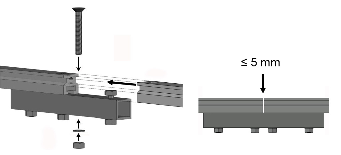 Montage Stoßverbinder