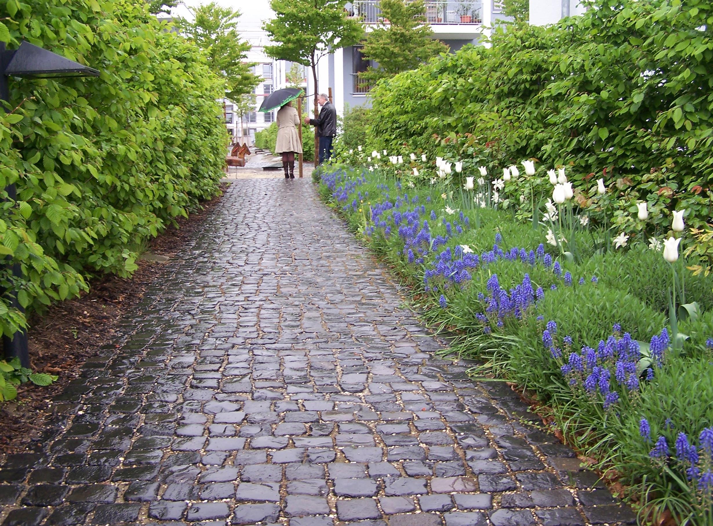 „Blauer Garten“ mit Regenwasserkonzept ZinCo