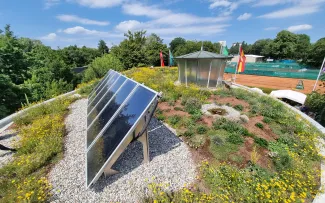 Solaranlage auf einem Gründach