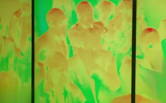 Die Auswirkungen der Überhitzung auf den Menschen sind deutlich spürbar. Ausstellungsfläche Überhitzung