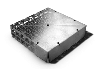 Die Vliesummantelung des HydroSpacers HS 170 nimmt Wasser aus dem Anstau auf und transportiert es durch Kapillarwirkung nach oben. Vliesummantelung des HydroSpacer