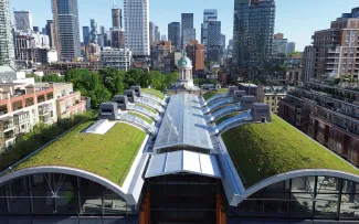 Begrünte Tonnendächer