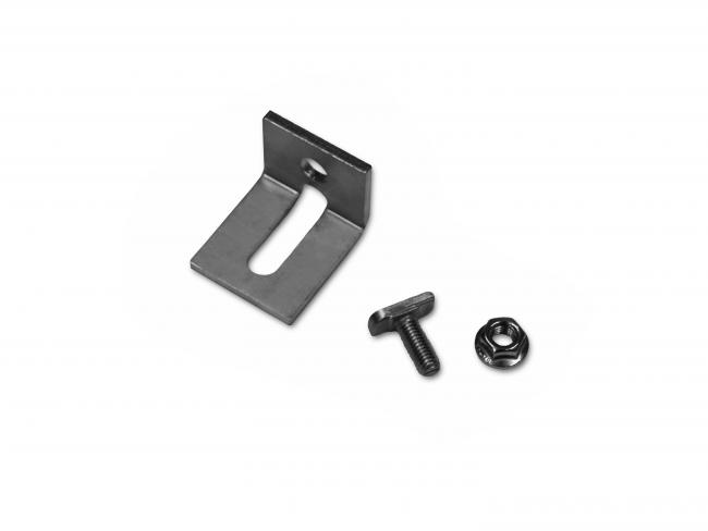 Edelstahlwinkel für KP 40/40 mit Hammerkopf-Schraube M8 x 20 Edelstahlwinkel für KP 40/40 mit Hammerkopf-Schraube M8 x 20